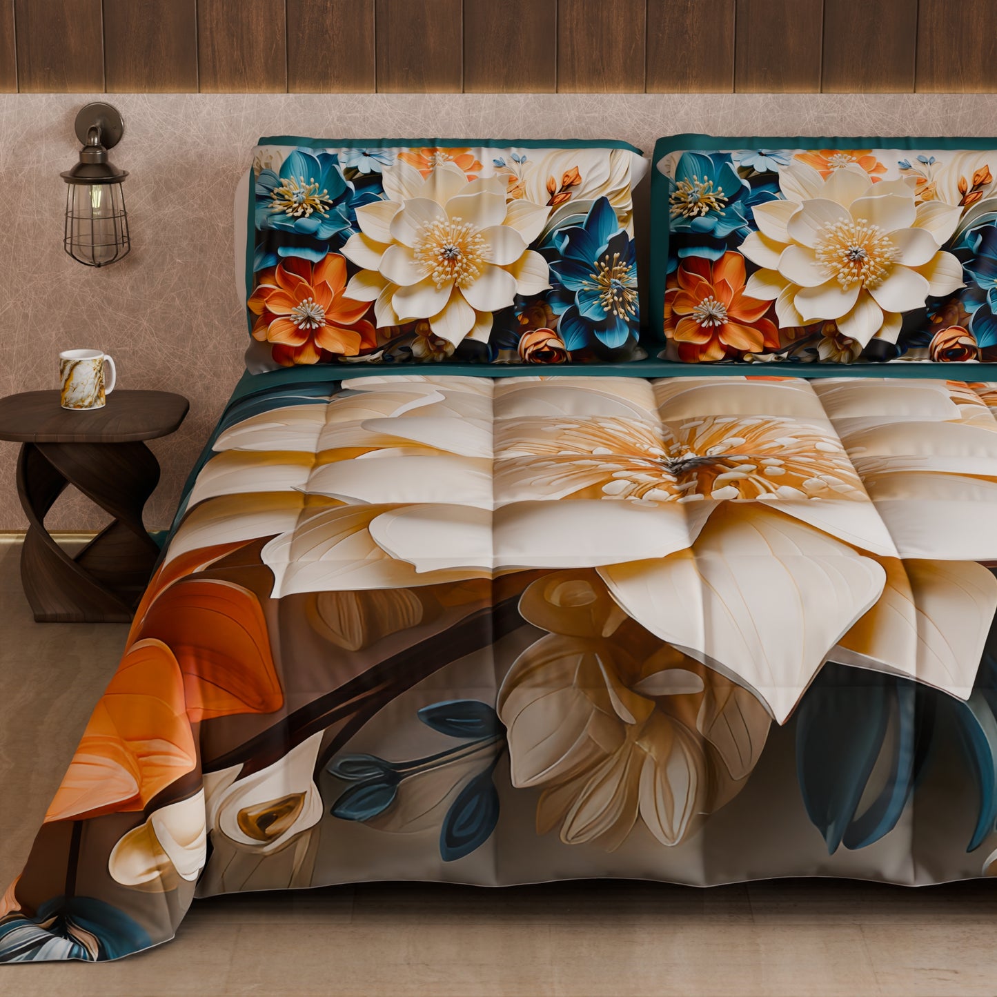 Piumone, Trapunta Matrimoniale, Singola, Piazza e Mezza Floreale 05-10