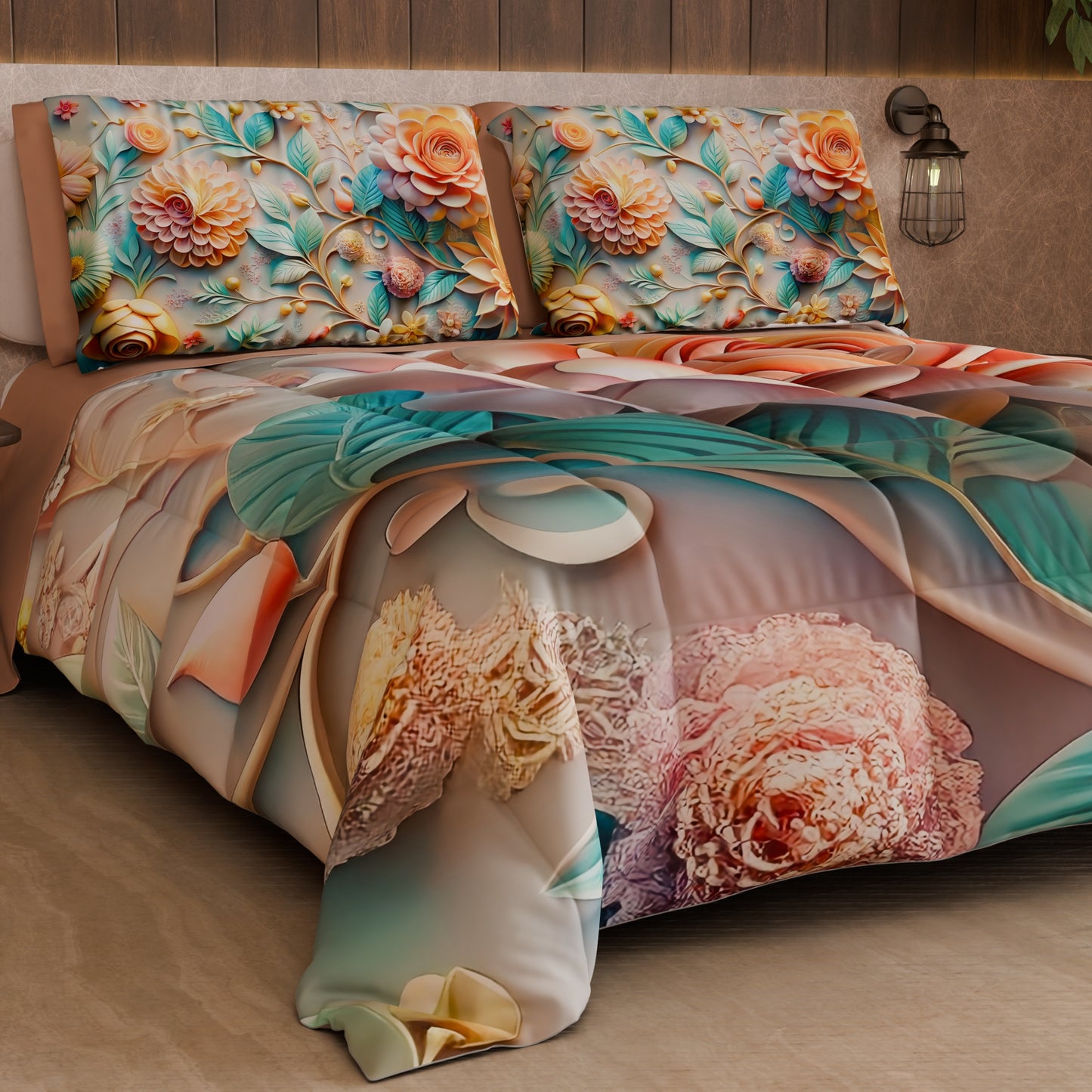 Piumone, Trapunta Matrimoniale, Singola, Piazza e Mezza Floreale 05-11