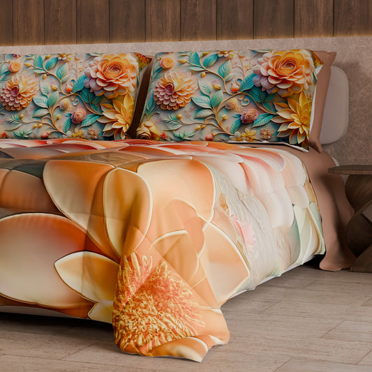 Couette, Edredon Double, Simple, 1 place et Demi Florale 05-11