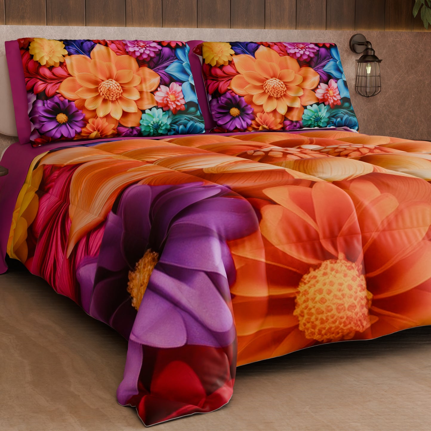 Piumone, Trapunta Matrimoniale, Singola, Piazza e Mezza Floreale 05-12