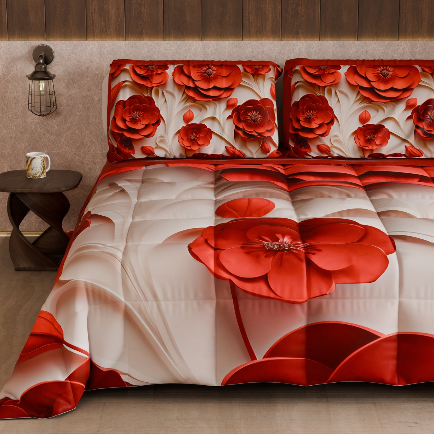 Piumone, Trapunta Matrimoniale, Singola, Piazza e Mezza Floreale 05-14