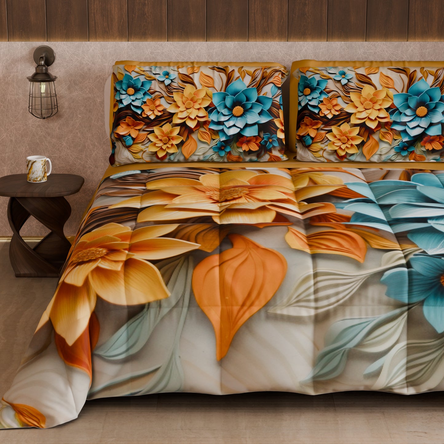 Piumone, Trapunta Matrimoniale, Singola, Piazza e Mezza Floreale 05-16