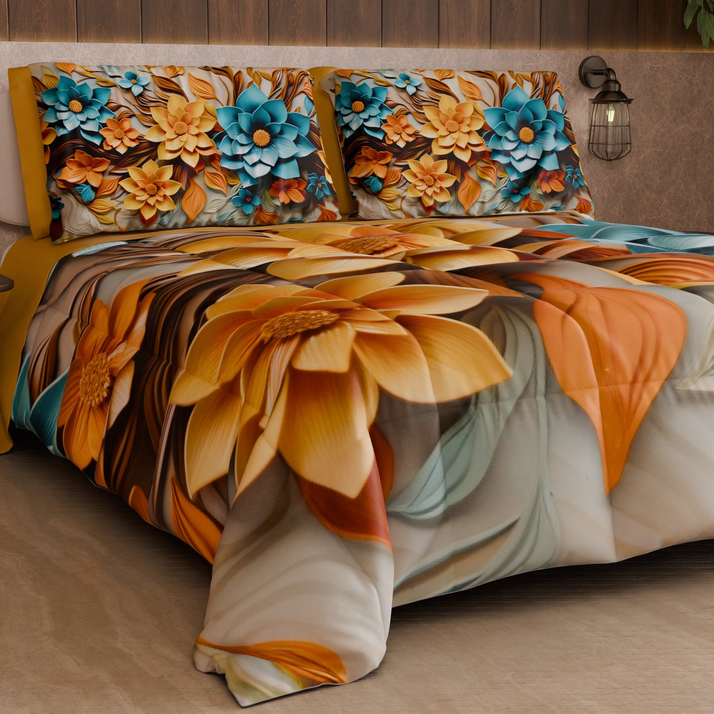 Piumone, Trapunta Matrimoniale, Singola, Piazza e Mezza Floreale 05-16