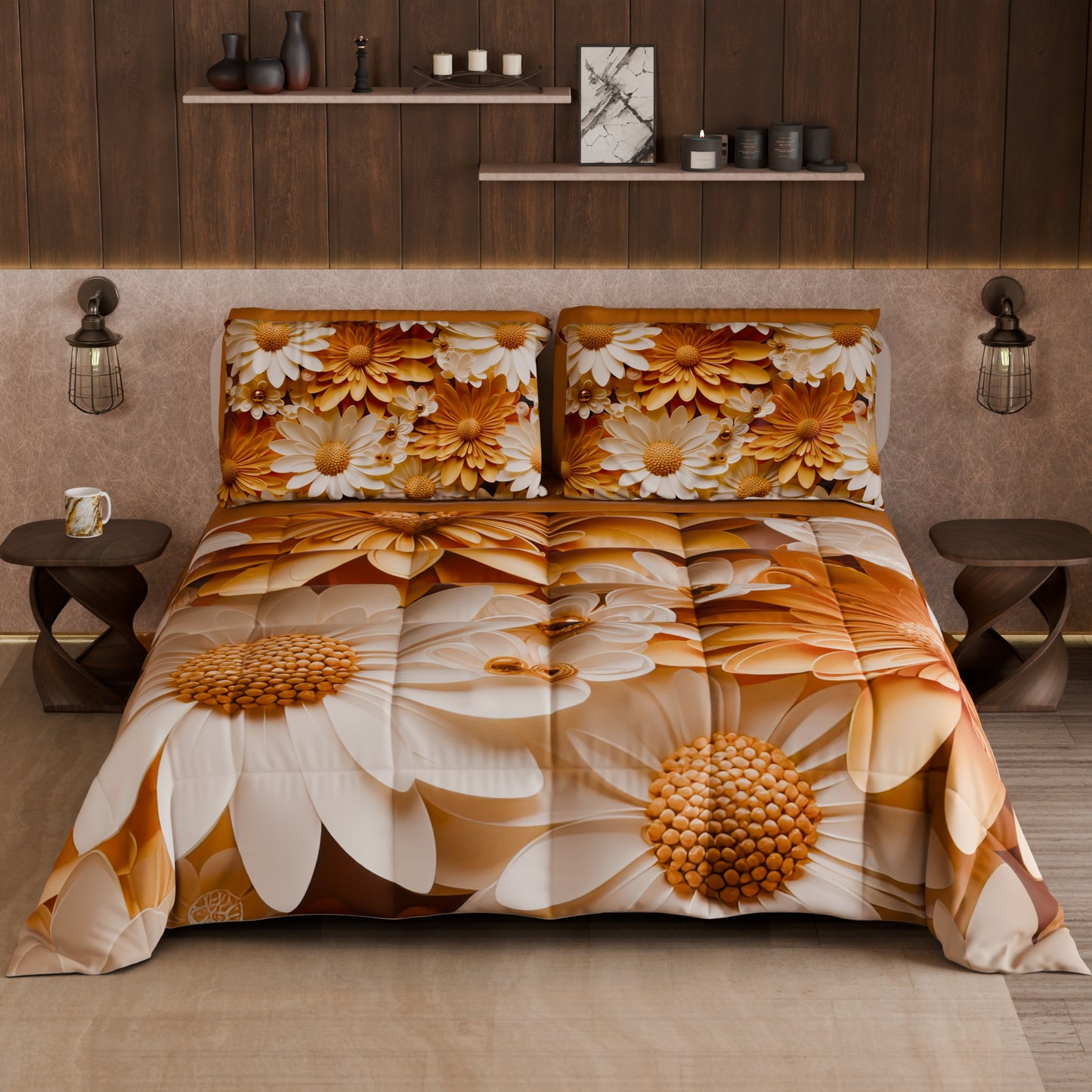 Piumone, Trapunta Matrimoniale, Singola, Piazza e Mezza Floreale 05-2