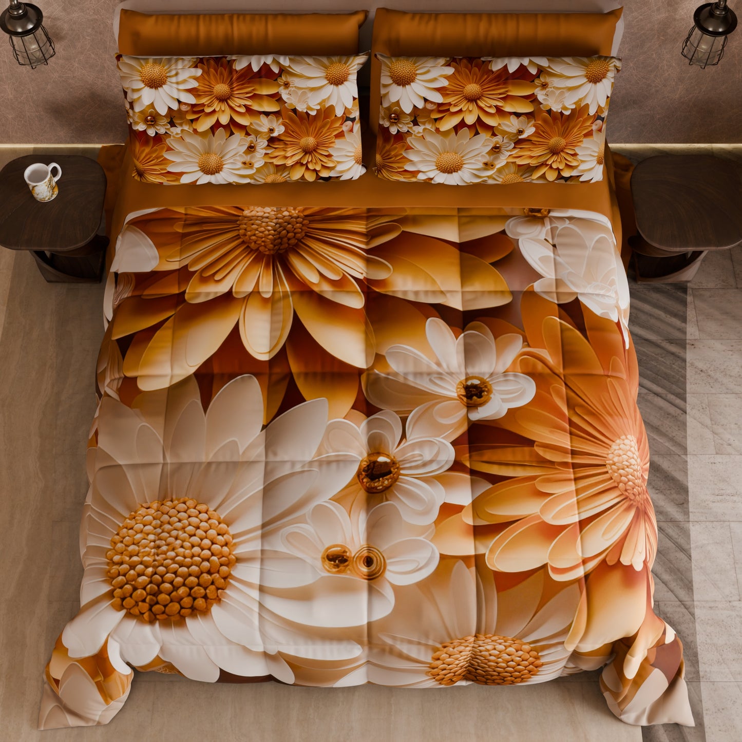 Piumone, Trapunta Matrimoniale, Singola, Piazza e Mezza Floreale 05-2