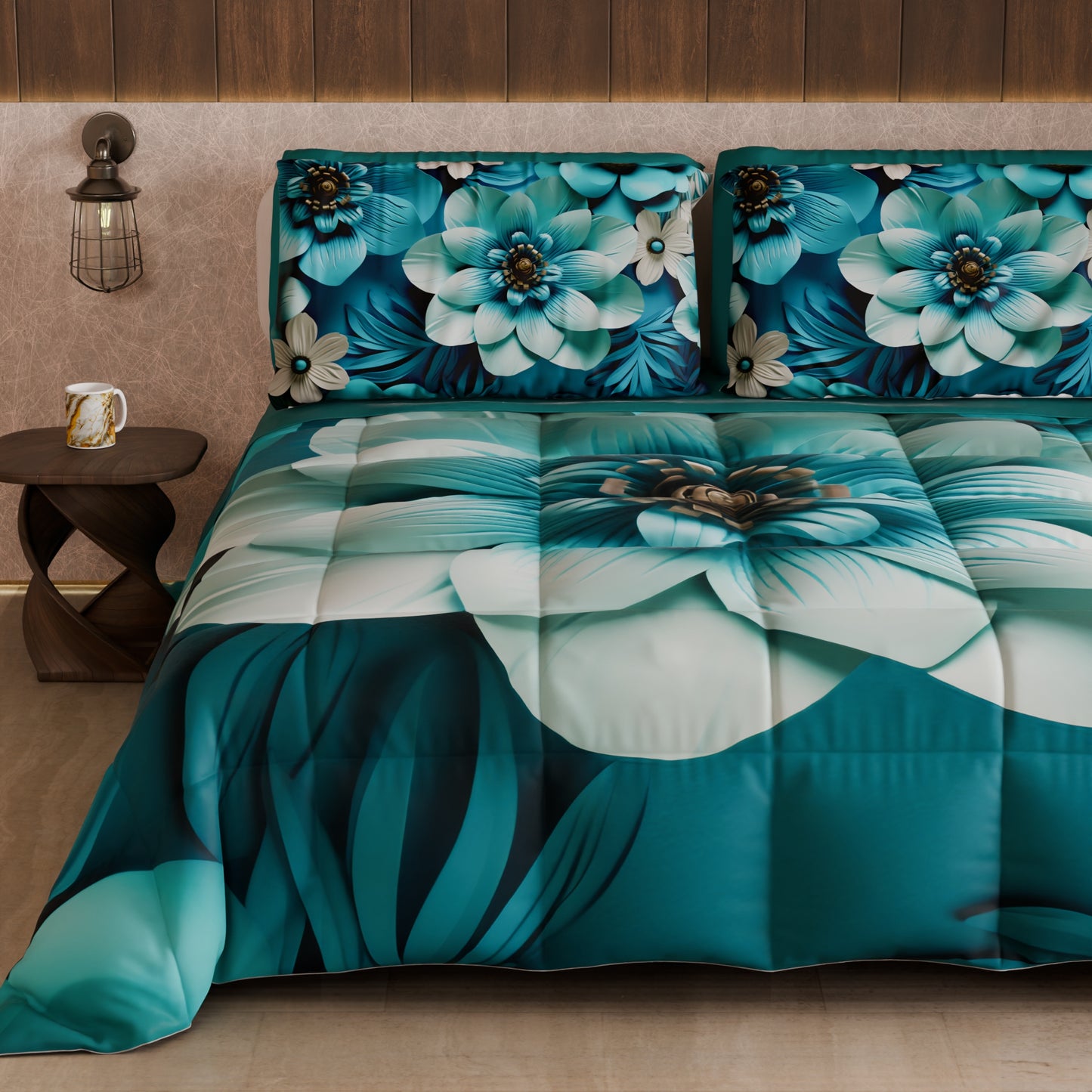 Piumone, Trapunta Matrimoniale, Singola, Piazza e Mezza Floreale 05-21