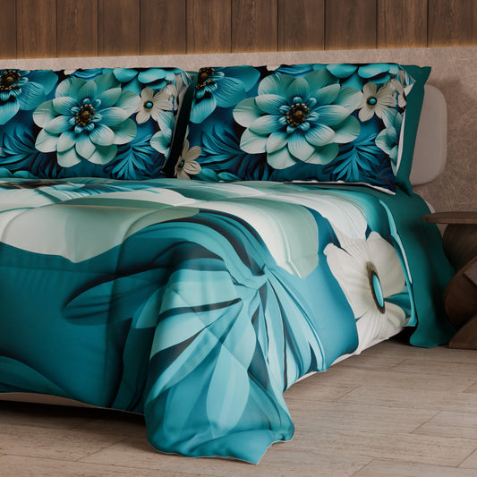 Couette, Edredon Double, Simple, 1 place et Demi Florale 05-21