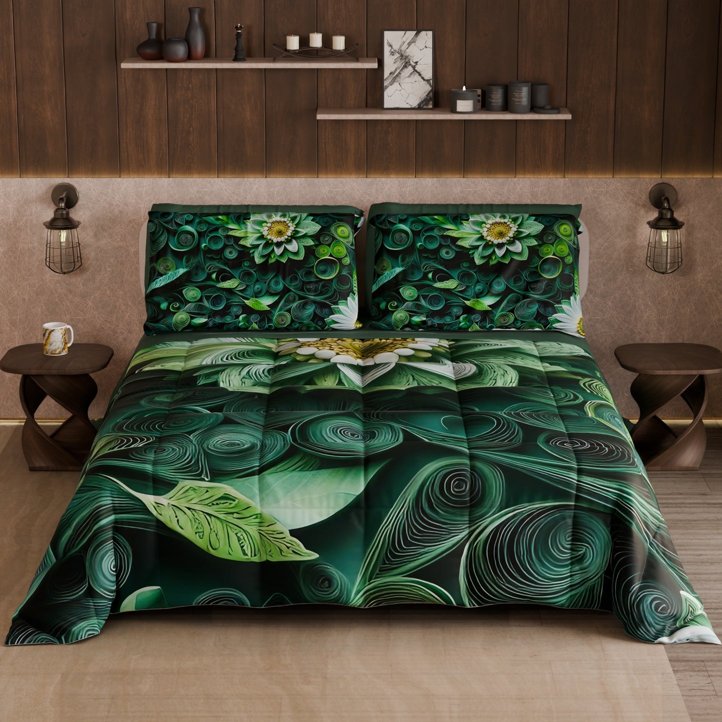 Piumone, Trapunta Matrimoniale, Singola, Piazza e Mezza Floreale 05-22