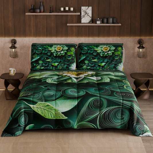 Couette, Edredon Double, Simple, 1 place et Demi Florale 05-22