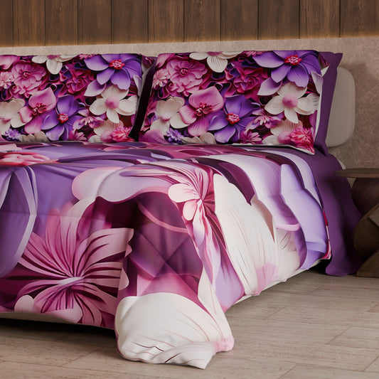 Couette, Edredon Double, Simple, 1 place et Demi Florale 05-23