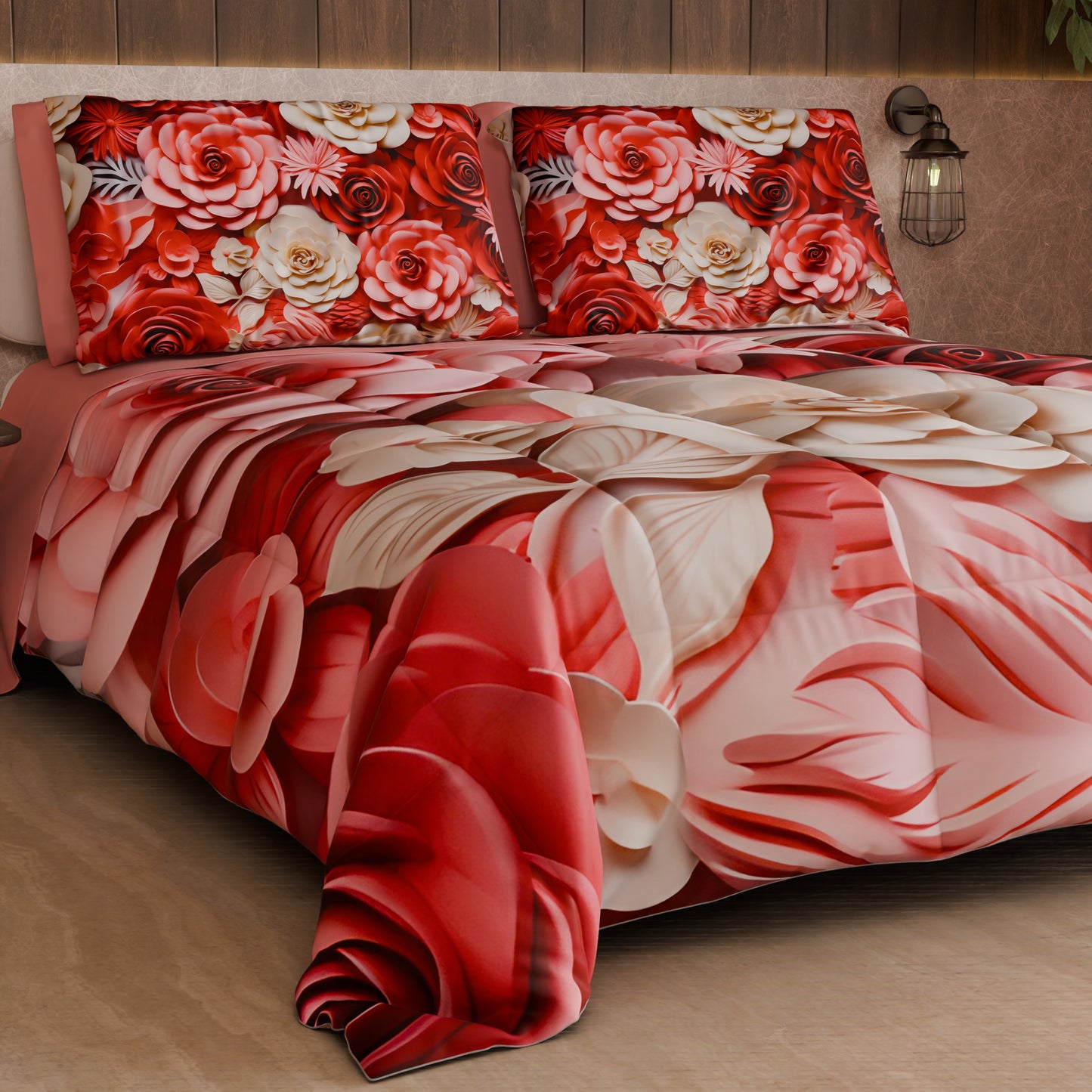 Piumone, Trapunta Matrimoniale, Singola, Piazza e Mezza Floreale 05-3