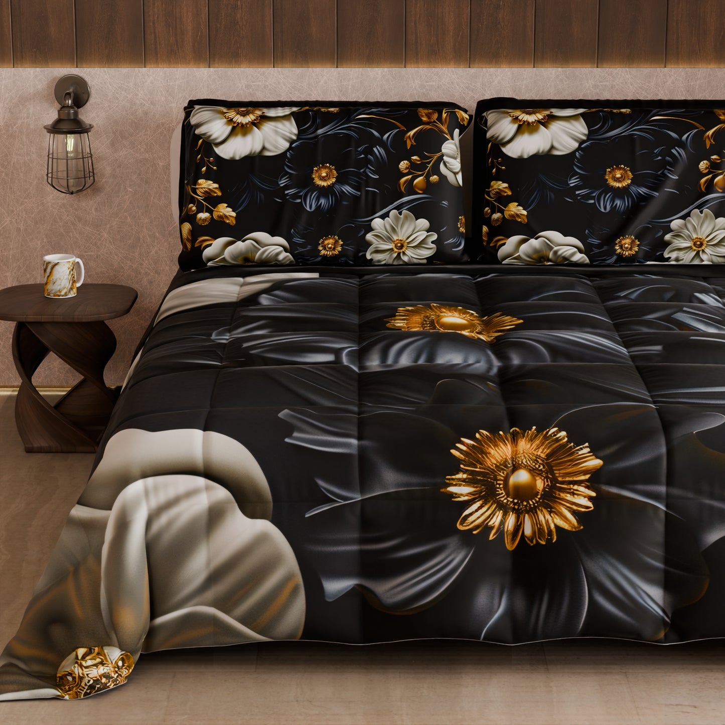 Piumone, Trapunta Matrimoniale, Singola, Piazza e Mezza Floreale 05-6