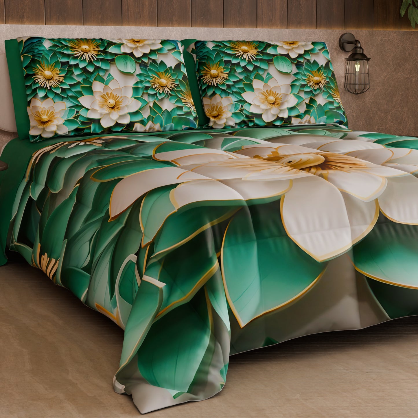 Piumone, Trapunta Matrimoniale, Singola, Piazza e Mezza Floreale 05-7