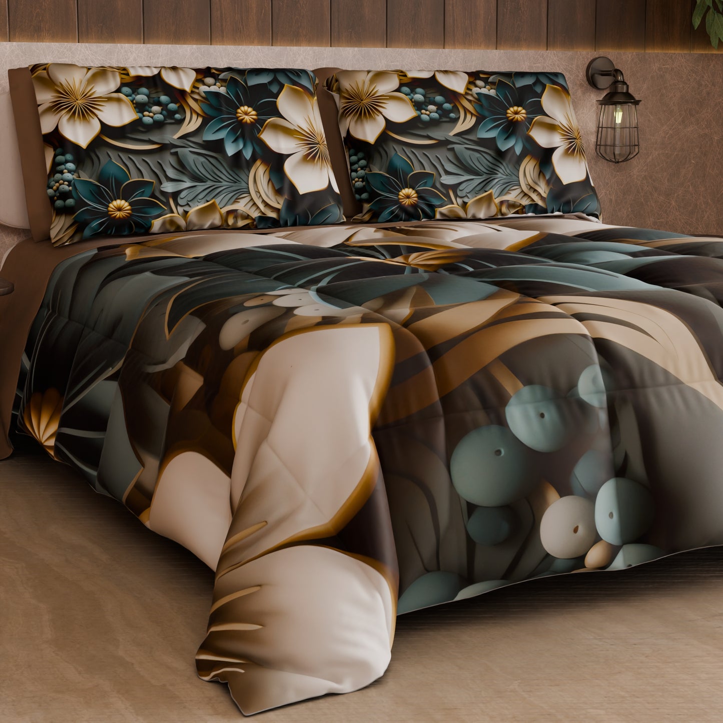 Piumone, Trapunta Matrimoniale, Singola, Piazza e Mezza Floreale 05-8