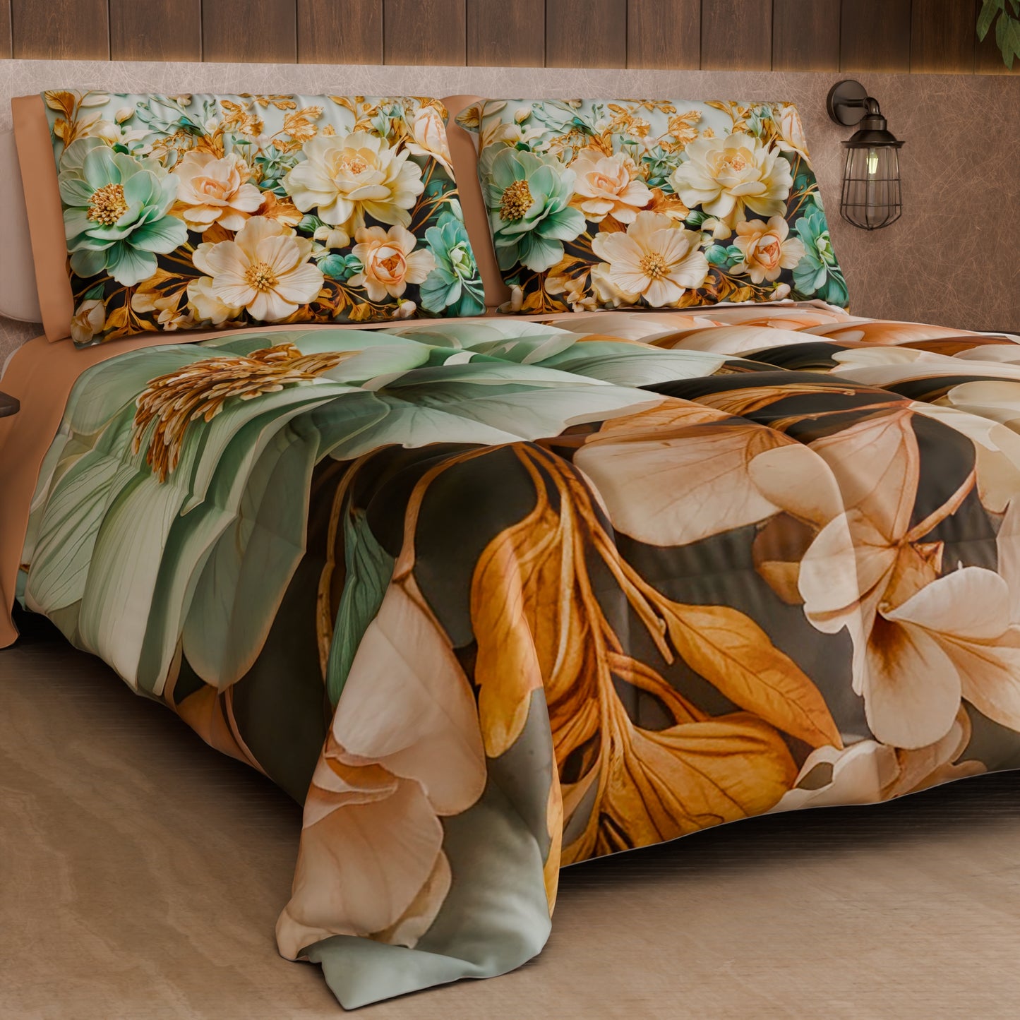 Piumone, Trapunta Matrimoniale, Singola, Piazza e Mezza Floreale 05-9