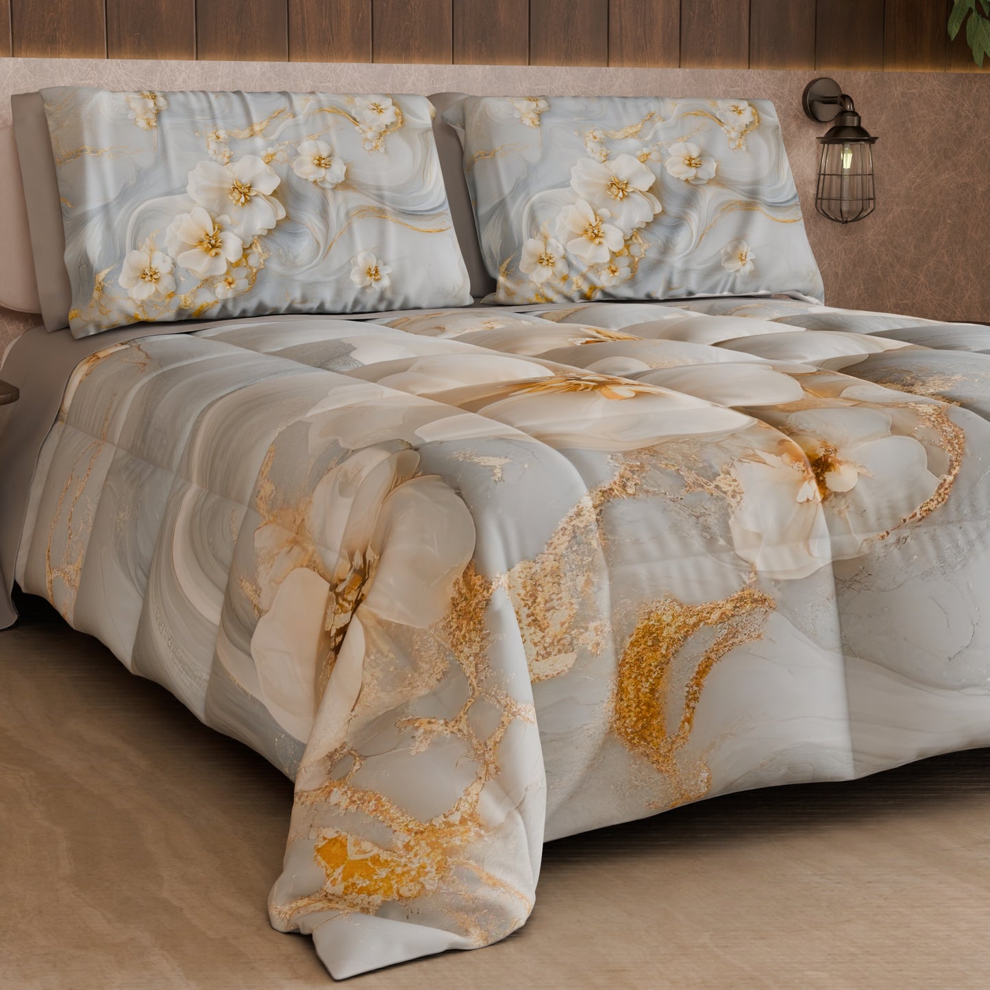 Piumone, Trapunta Matrimoniale, Singola, Piazza e Mezza Floreale 06-1