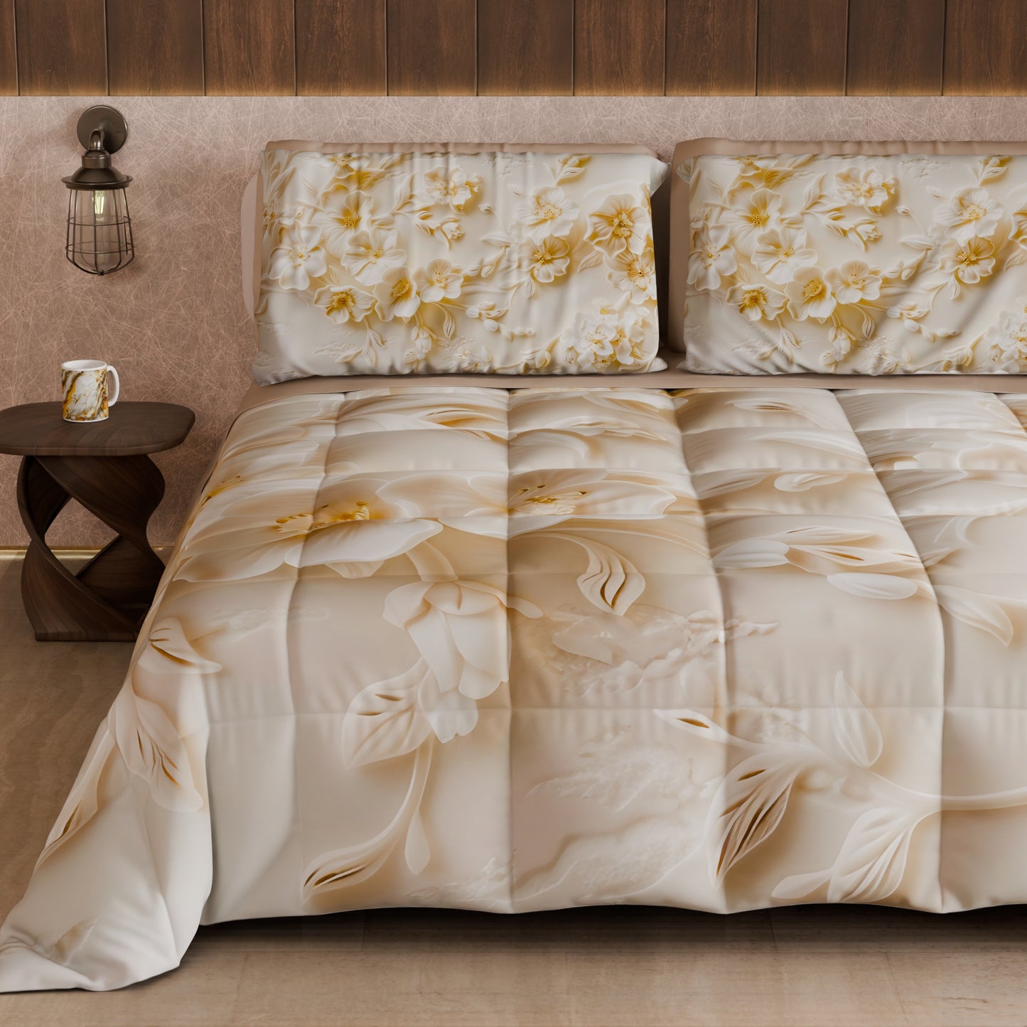 Piumone, Trapunta Matrimoniale, Singola, Piazza e Mezza Floreale 06-10