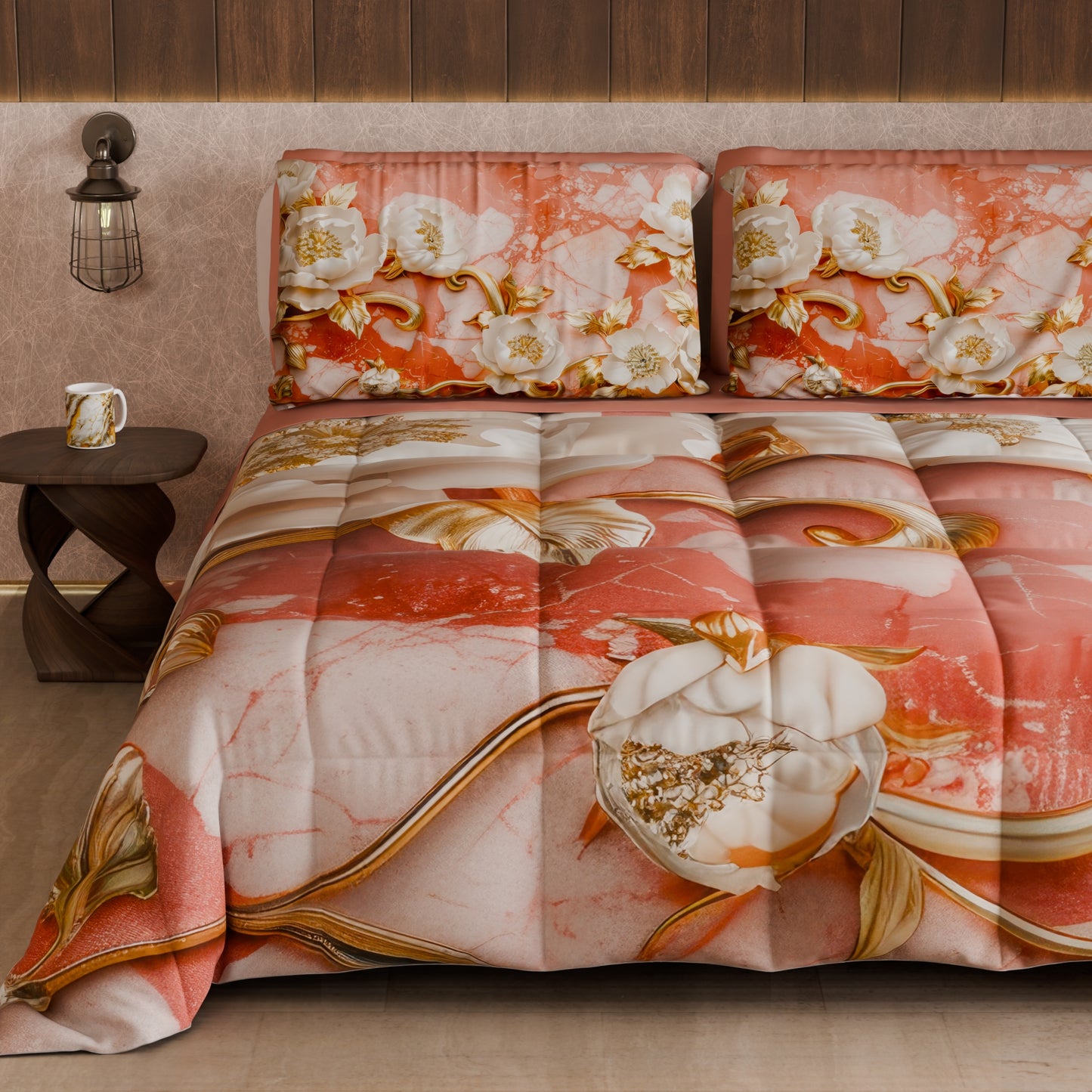 Piumone, Trapunta Matrimoniale, Singola, Piazza e Mezza Floreale 06-11