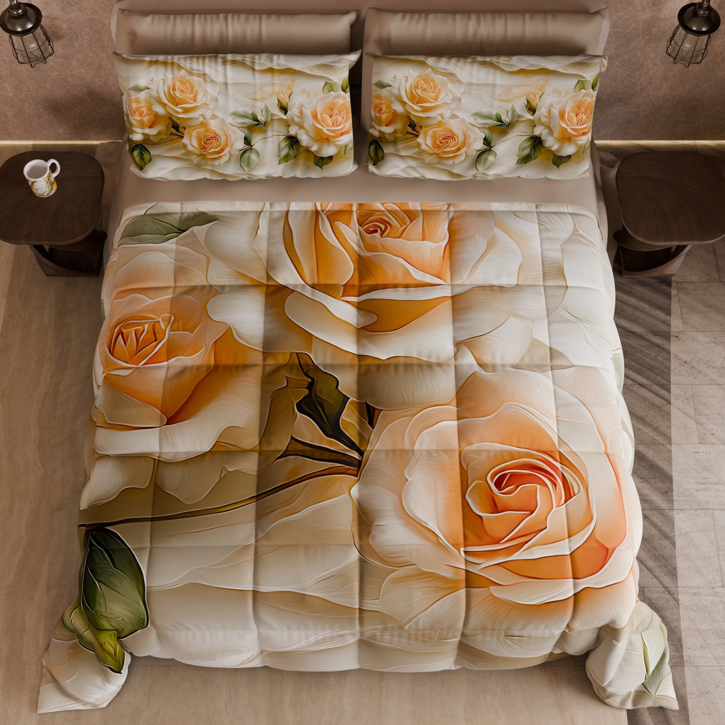 Piumone, Trapunta Matrimoniale, Singola, Piazza e Mezza Floreale 06-12