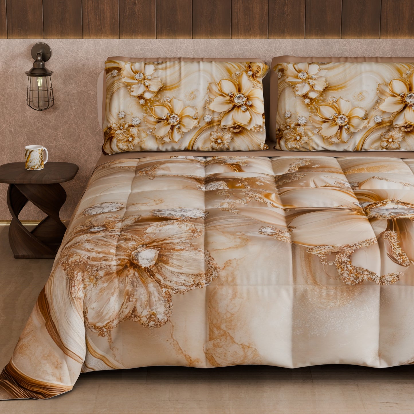 Piumone, Trapunta Matrimoniale, Singola, Piazza e Mezza Floreale 06-13