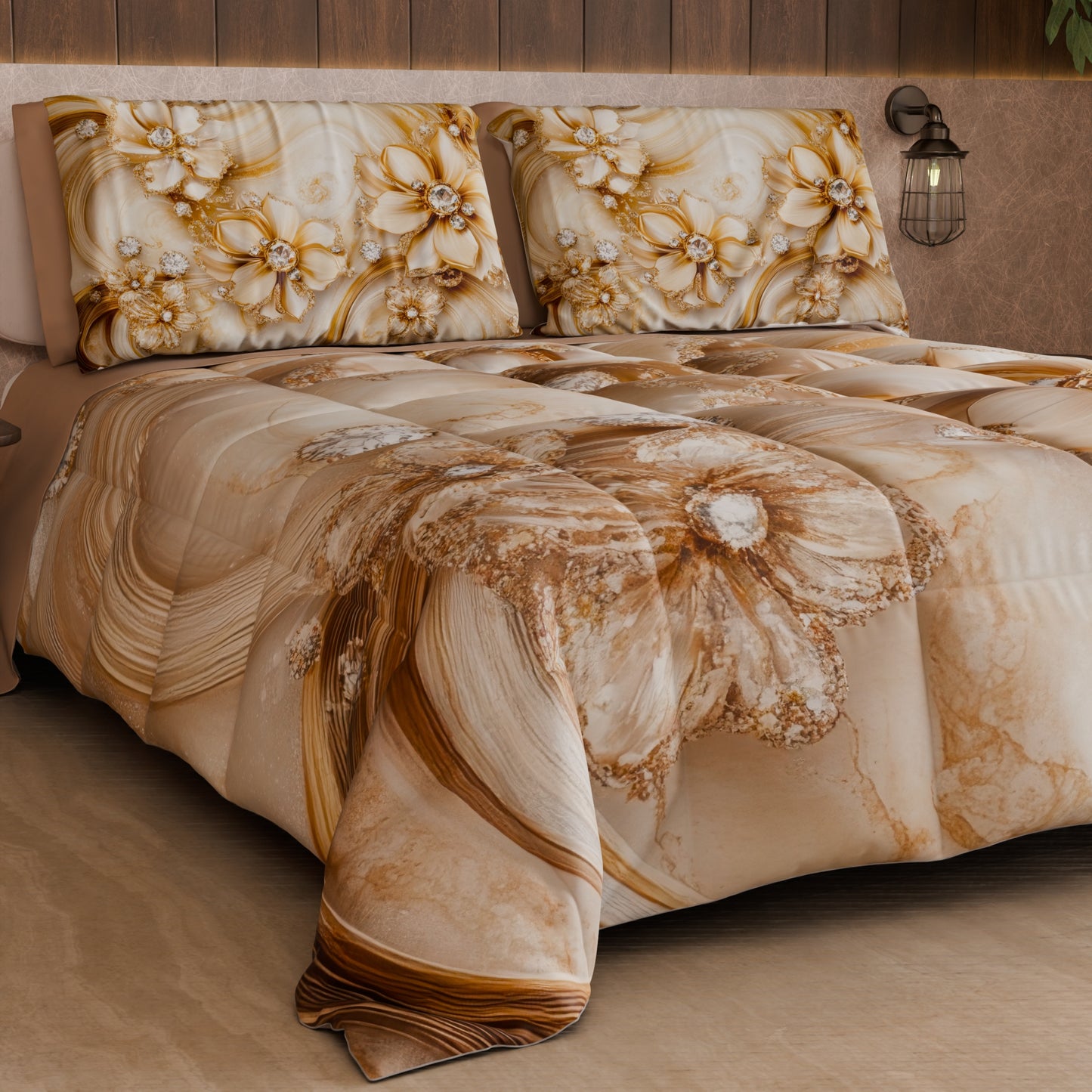 Piumone, Trapunta Matrimoniale, Singola, Piazza e Mezza Floreale 06-13