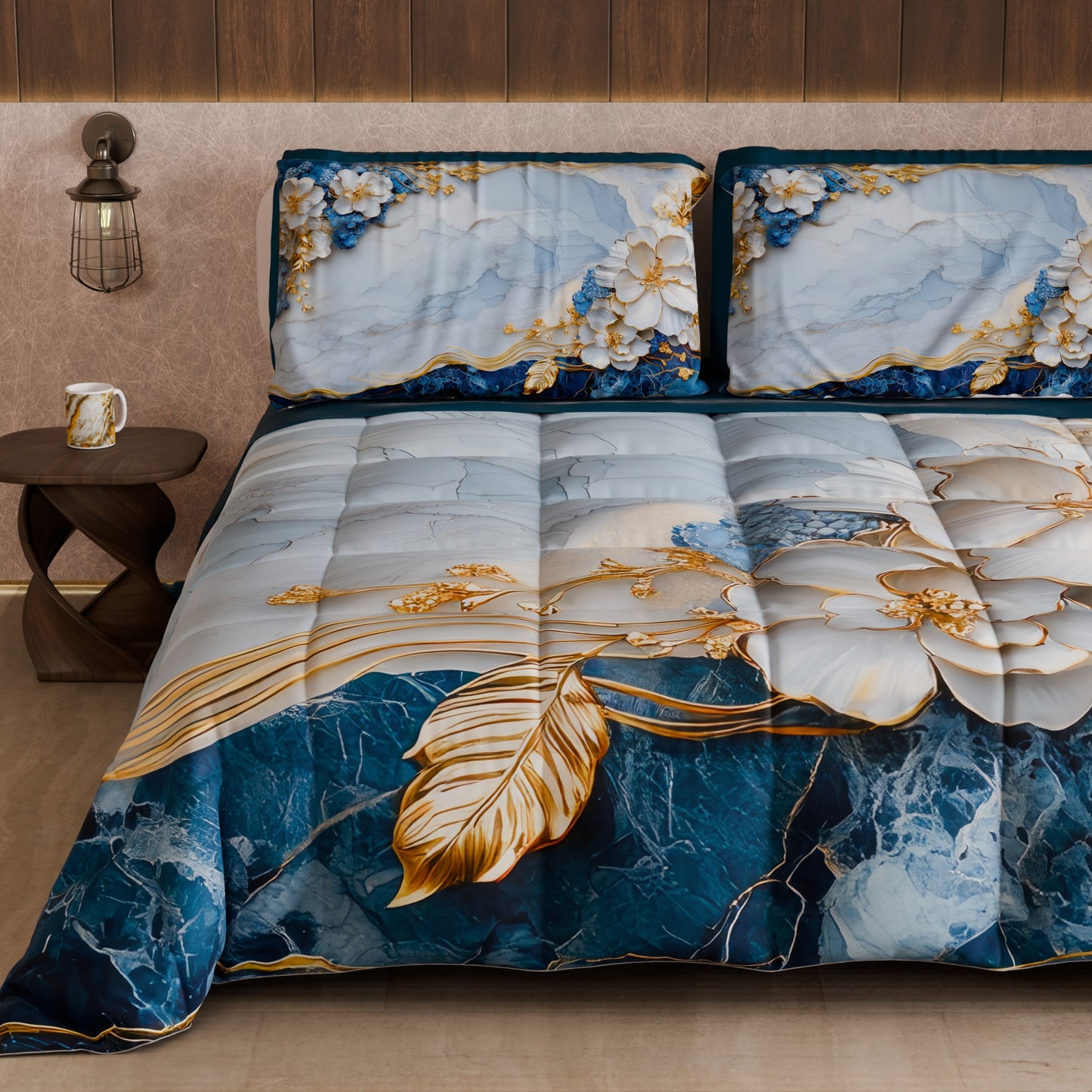 Piumone, Trapunta Matrimoniale, Singola, Piazza e Mezza Floreale 06-15