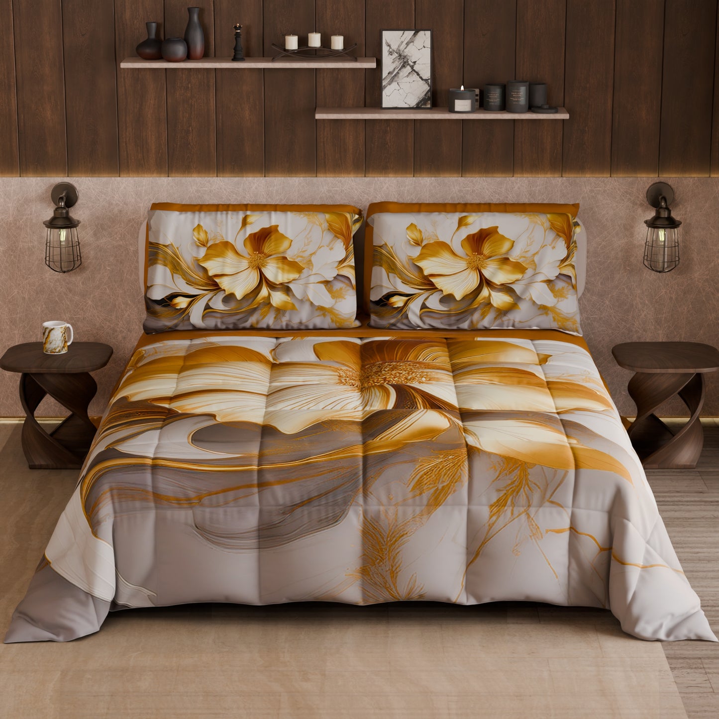 Piumone, Trapunta Matrimoniale, Singola, Piazza e Mezza Floreale 06-20