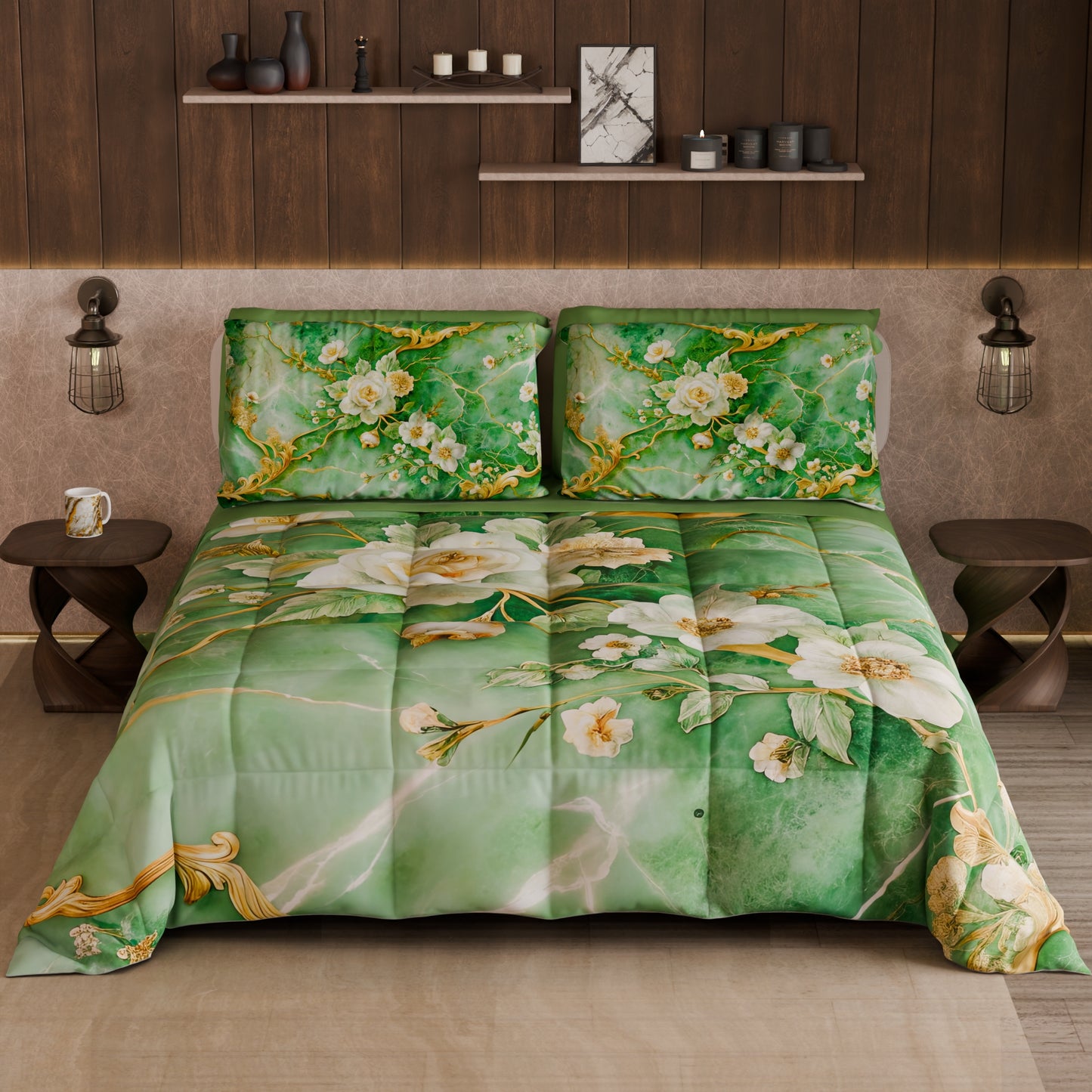 Piumone, Trapunta Matrimoniale, Singola, Piazza e Mezza Floreale 06-3