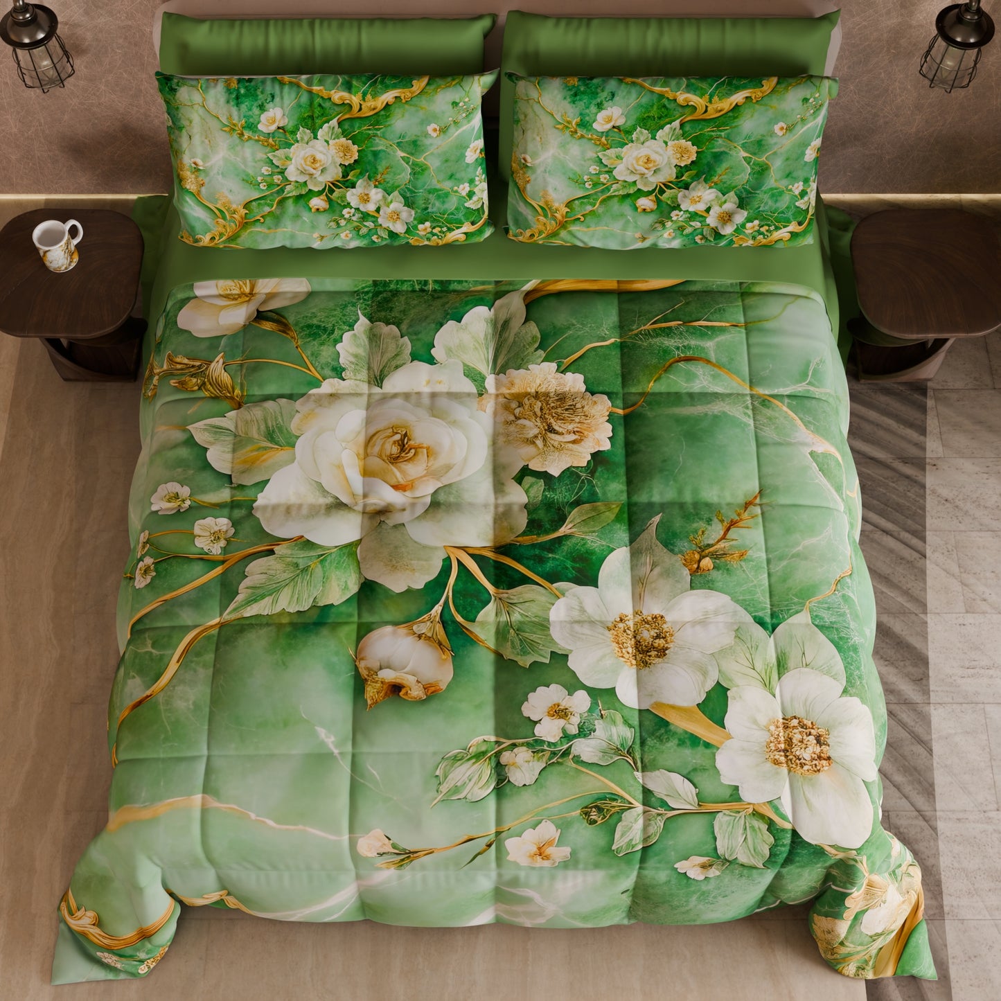 Piumone, Trapunta Matrimoniale, Singola, Piazza e Mezza Floreale 06-3