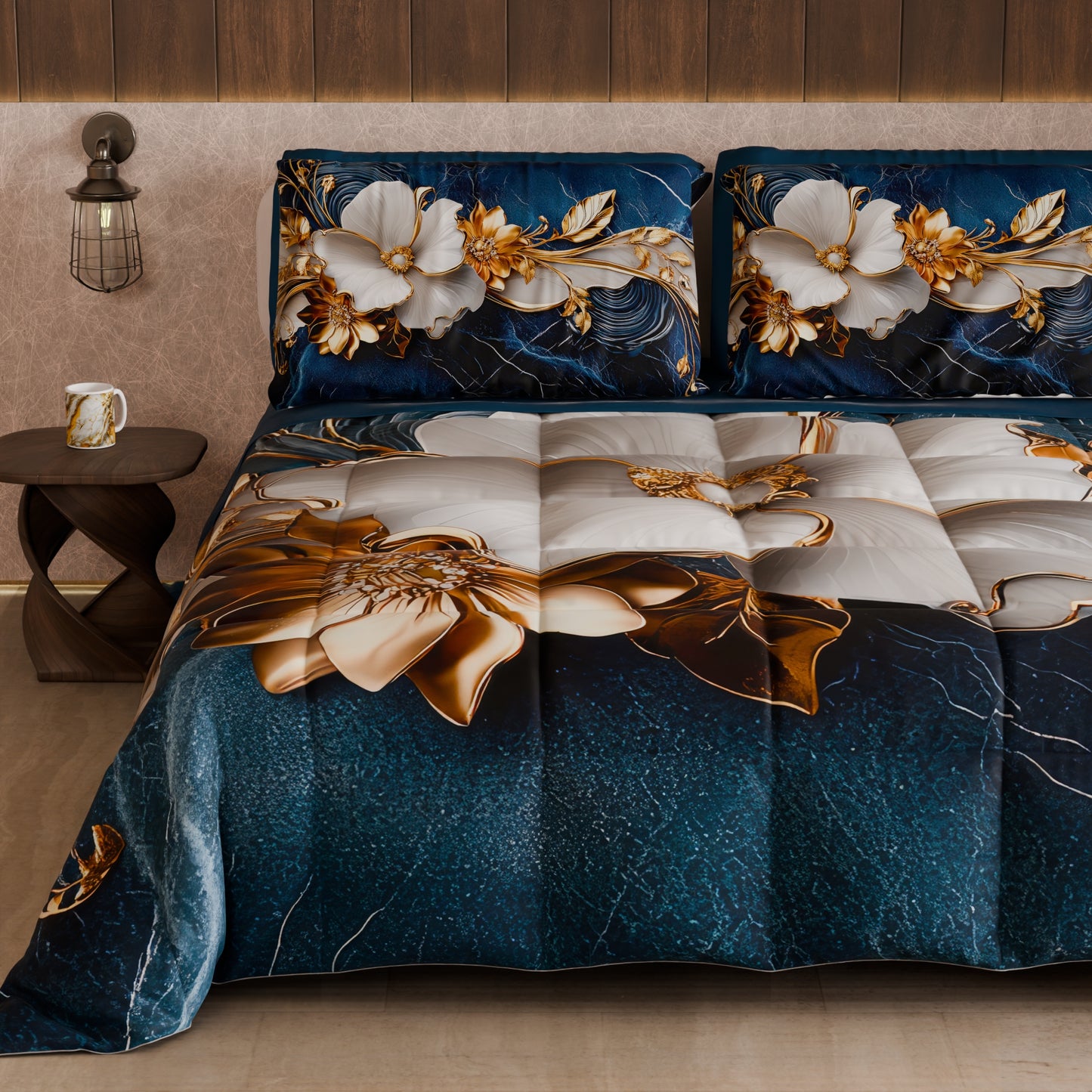 Piumone, Trapunta Matrimoniale, Singola, Piazza e Mezza Floreale 06-5