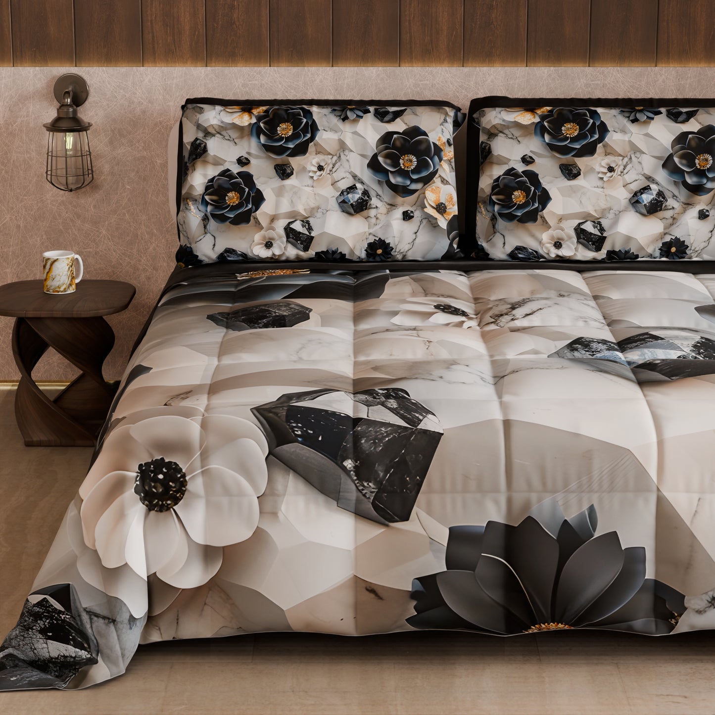 Piumone, Trapunta Matrimoniale, Singola, Piazza e Mezza Floreale 06-7