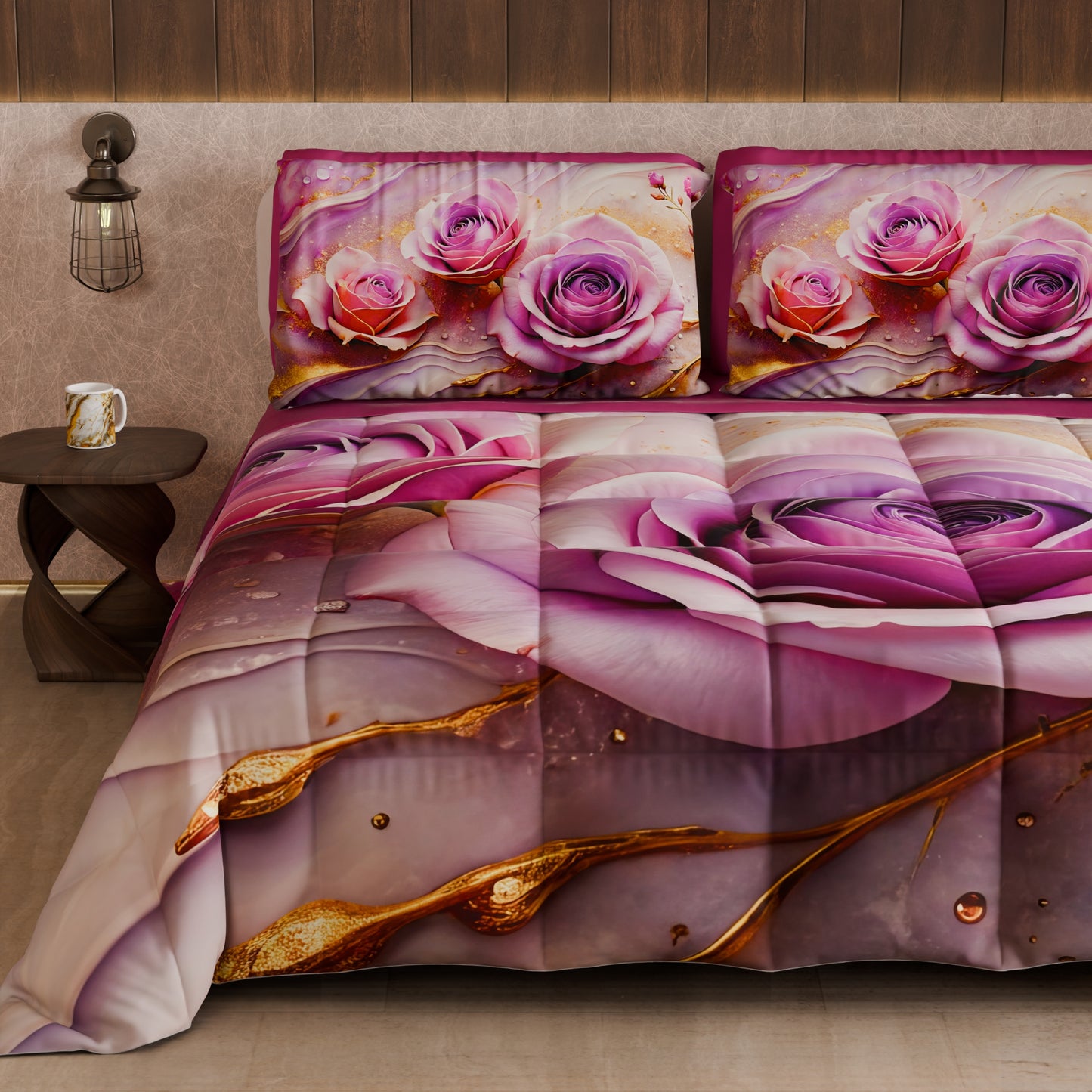 Piumone, Trapunta Matrimoniale, Singola, Piazza e Mezza Floreale 06-8