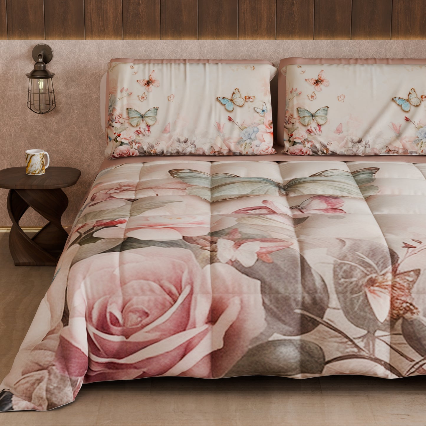 Piumone, Trapunta Matrimoniale, Singola, Piazza e Mezza Floreale F10