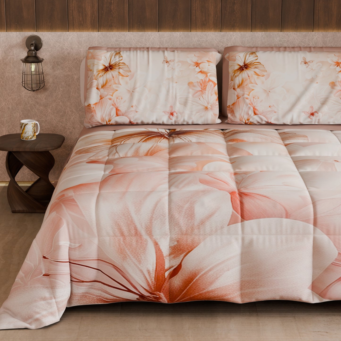 Piumone, Trapunta Matrimoniale, Singola, Piazza e Mezza Floreale F11