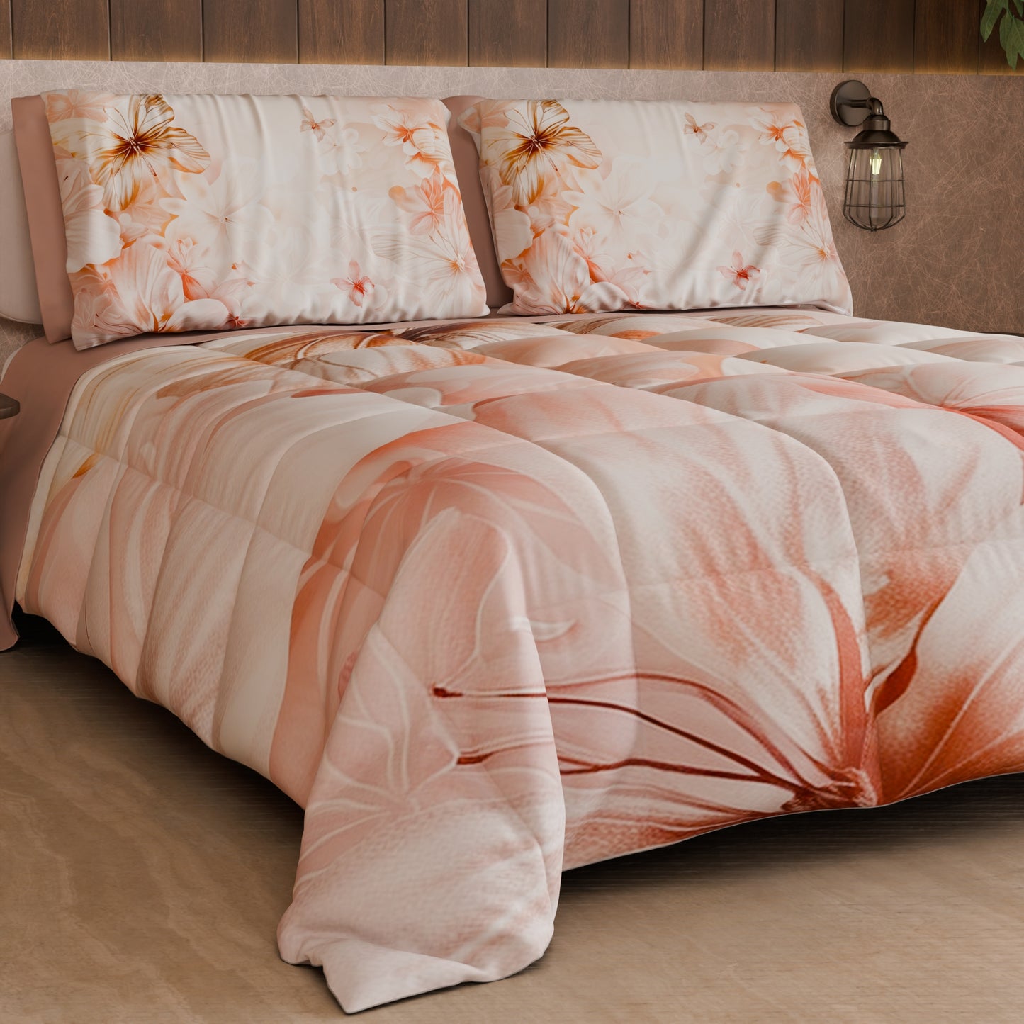 Piumone, Trapunta Matrimoniale, Singola, Piazza e Mezza Floreale F11