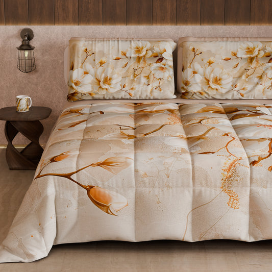 Piumone, Trapunta Matrimoniale, Singola, Piazza e Mezza Floreale F12