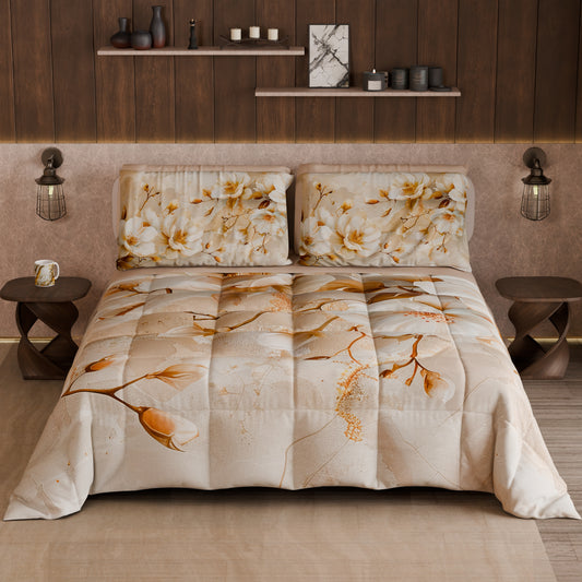 Couette, Edredon Double, Simple, 1 place et demie Floral F12