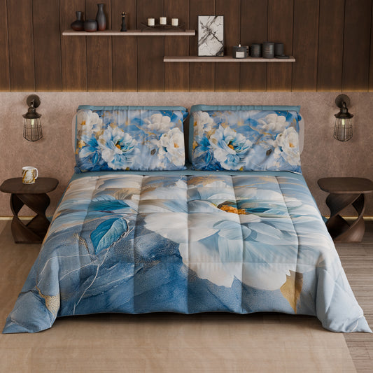 Couette, Edredon Double, Simple, 1 place et demie Floral F13