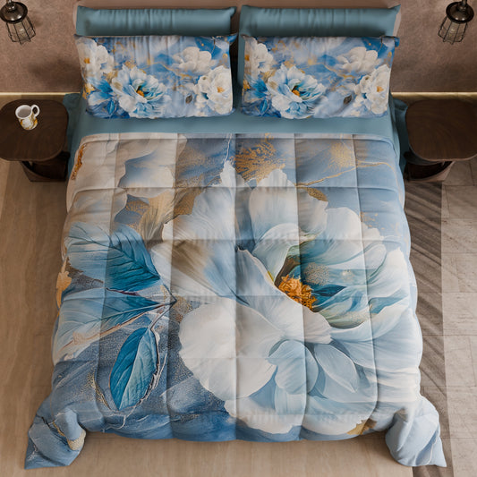 Couette, Edredon Double, Simple, 1 place et demie Floral F13