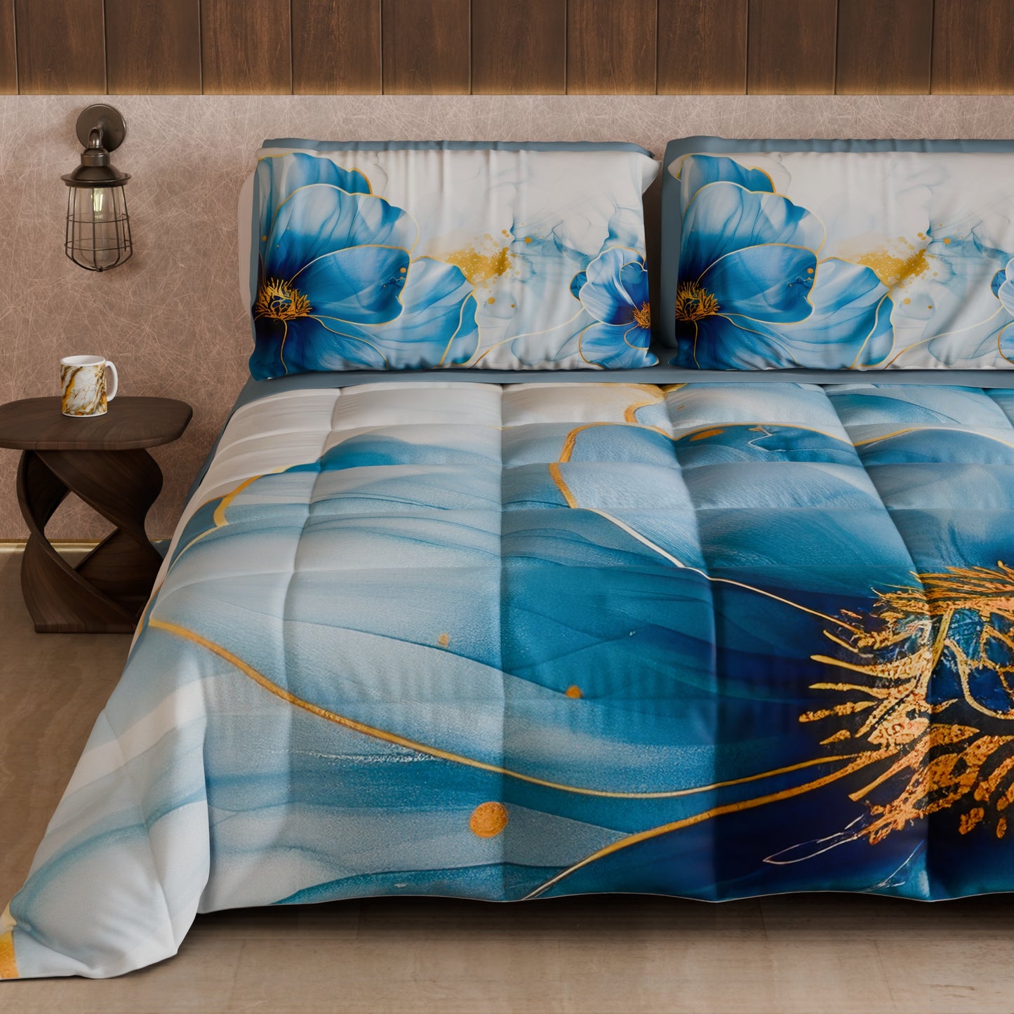 Piumone, Trapunta Matrimoniale, Singola, Piazza e Mezza Floreale F138