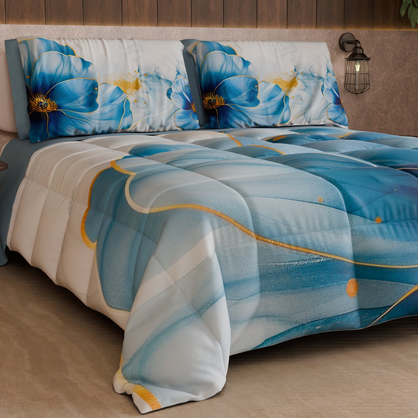 Piumone, Trapunta Matrimoniale, Singola, Piazza e Mezza Floreale F138