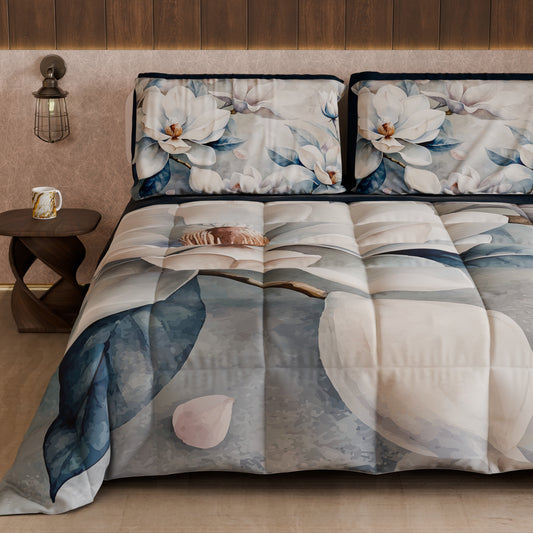 Piumone, Trapunta Matrimoniale, Singola, Piazza e Mezza Floreale F14