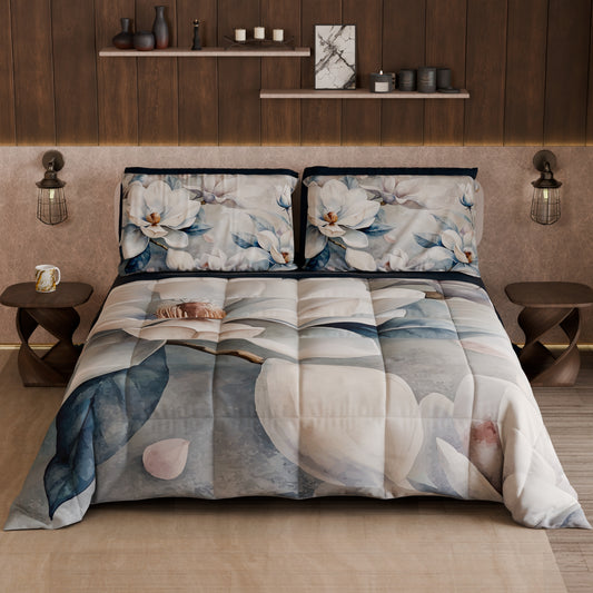 Couette, Edredon Double, Simple, 1 place et demie Floral F14