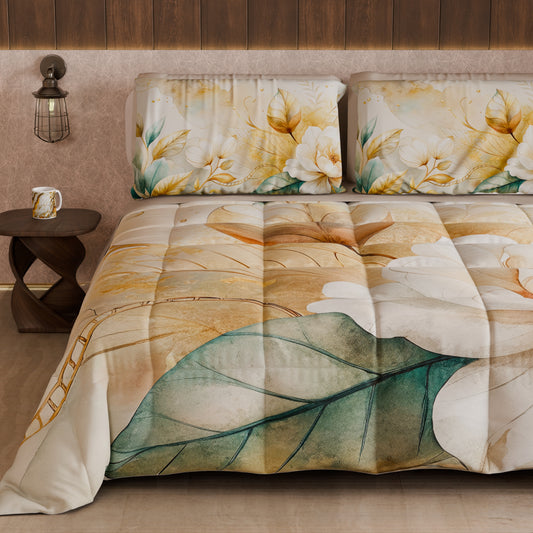 Piumone, Trapunta Matrimoniale, Singola, Piazza e Mezza Floreale F154