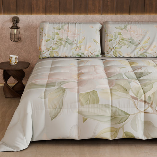 Piumone, Trapunta Matrimoniale, Singola, Piazza e Mezza Floreale F172