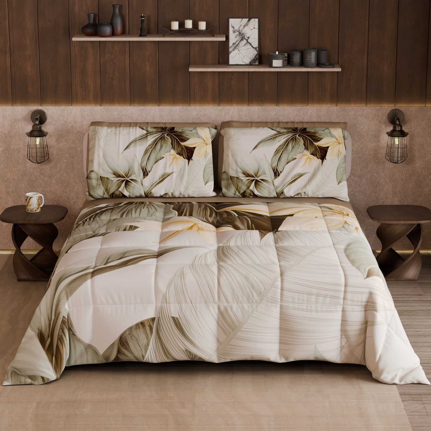 Piumone, Trapunta Matrimoniale, Singola, Piazza e Mezza Floreale F19