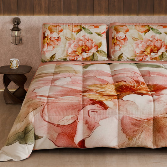 Piumone, Trapunta Matrimoniale, Singola, Piazza e Mezza Floreale F20