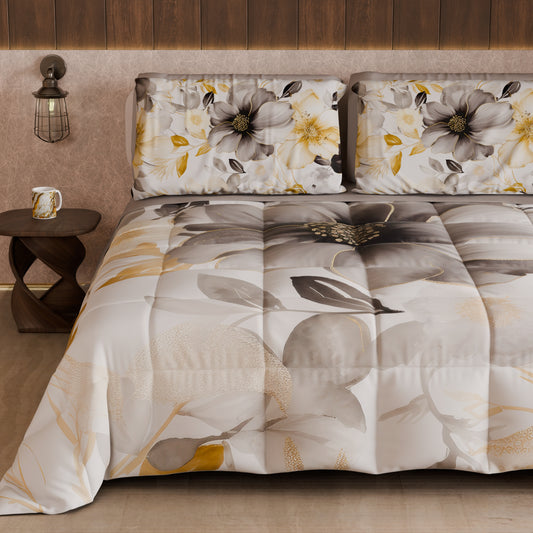 Piumone, Trapunta Matrimoniale, Singola, Piazza e Mezza Floreale F28