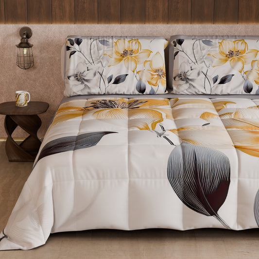 Piumone, Trapunta Matrimoniale, Singola, Piazza e Mezza Floreale F37