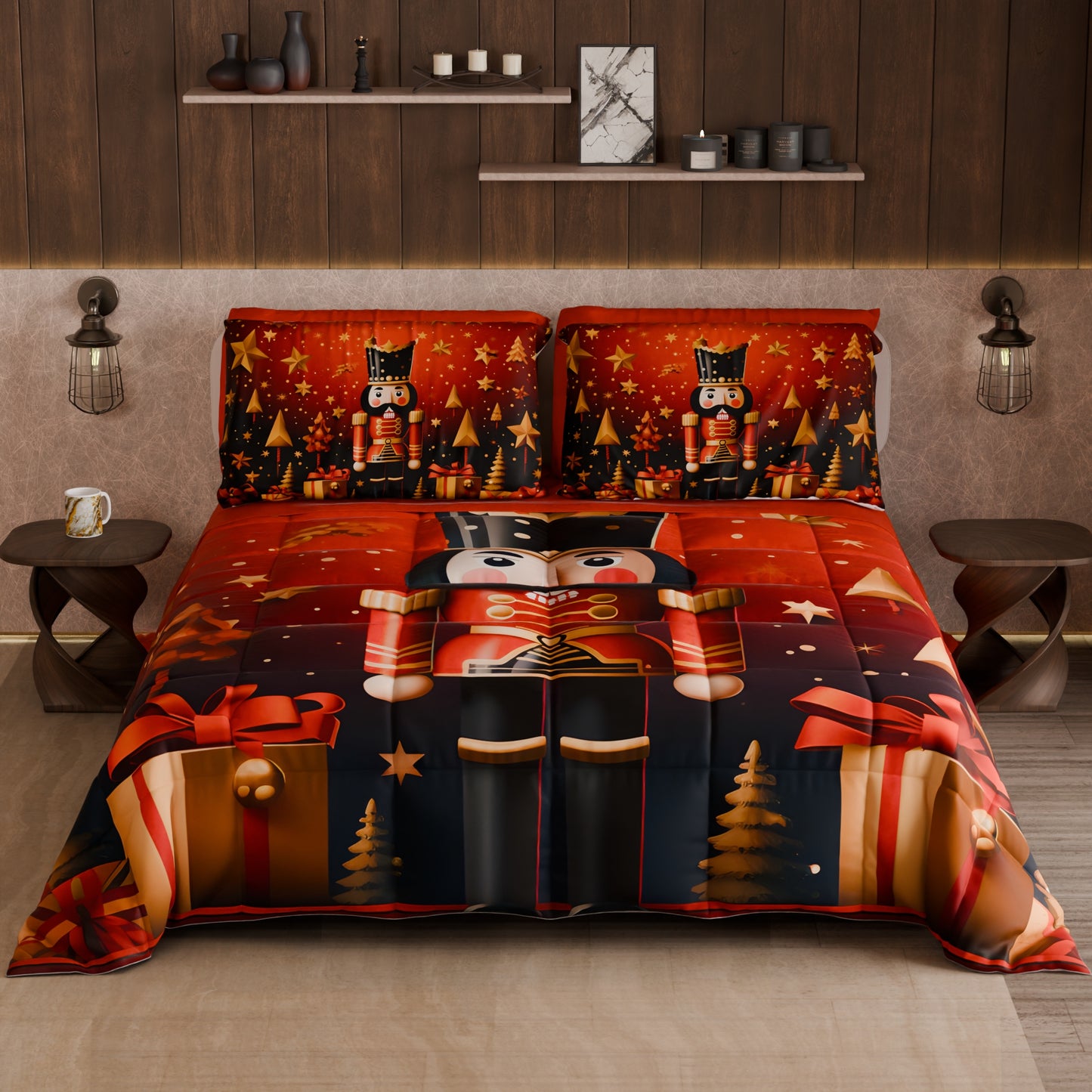 Trapunta Matrimoniale Natale, Singola, Piazza e Mezza 25 Xmas 1